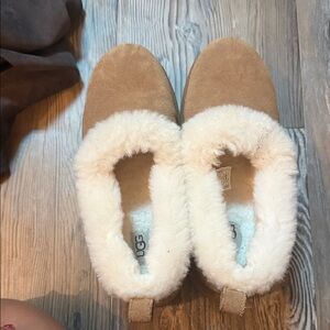 UGG Tan and Cream Slippers